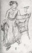 Edgar Degas Study of Helene Rouart sitting on the Arm of a Chair china oil painting artist